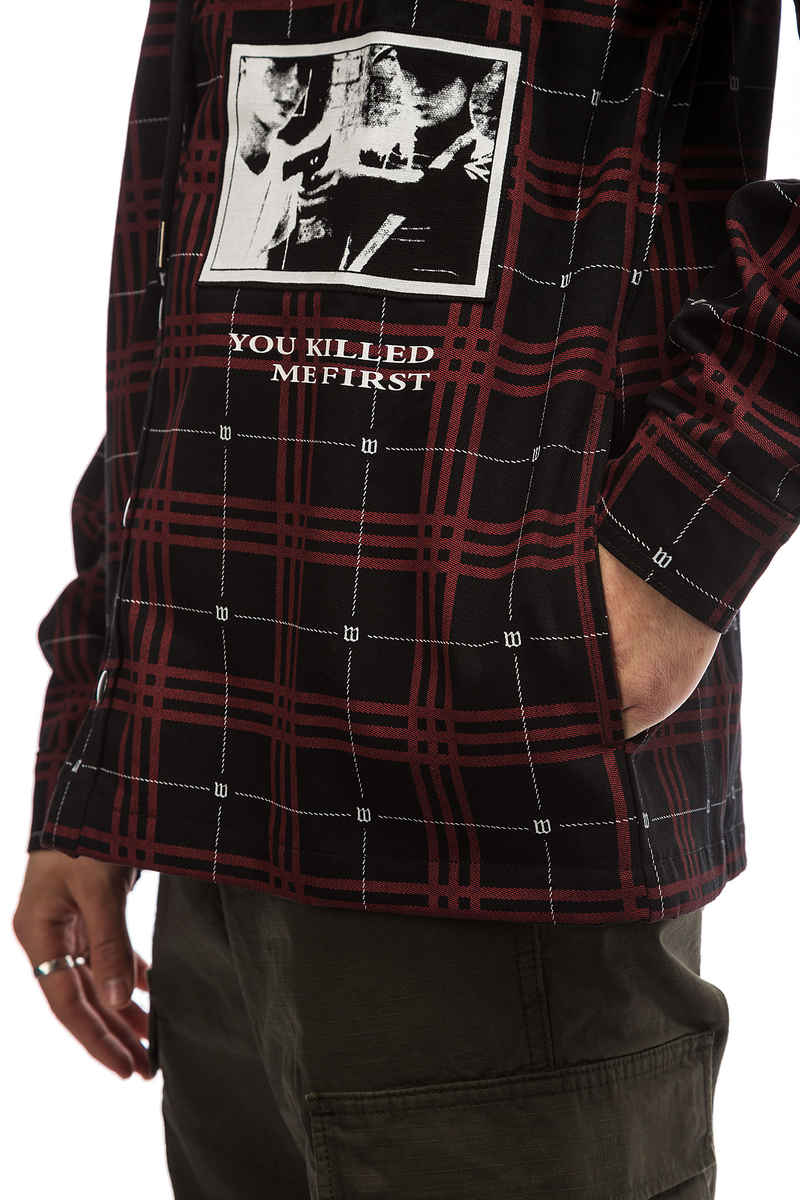 Wasted Paris Tartan Veste (black red)