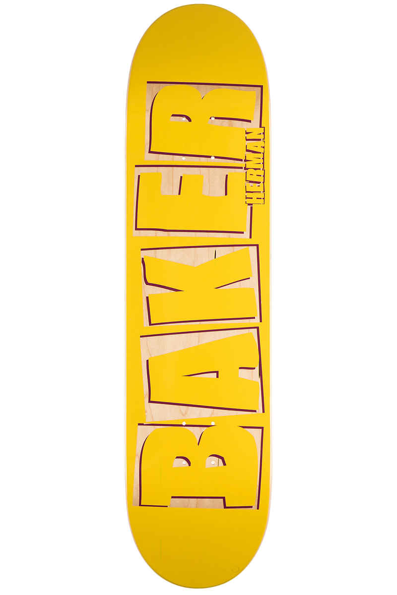 Baker Herman Brand Name Punch Out 8.25" Planche Skate (yellow)