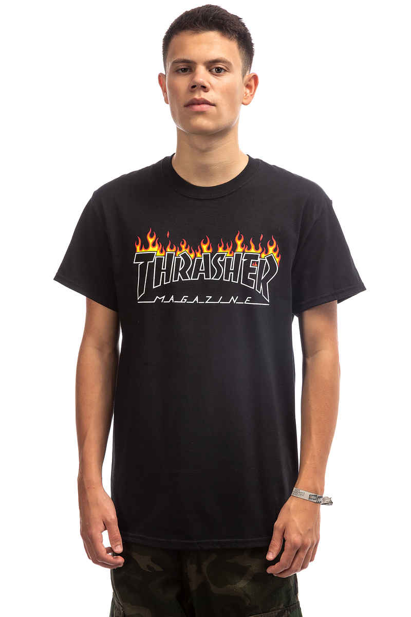 Thrasher Scorched Outline T-Shirt (black)