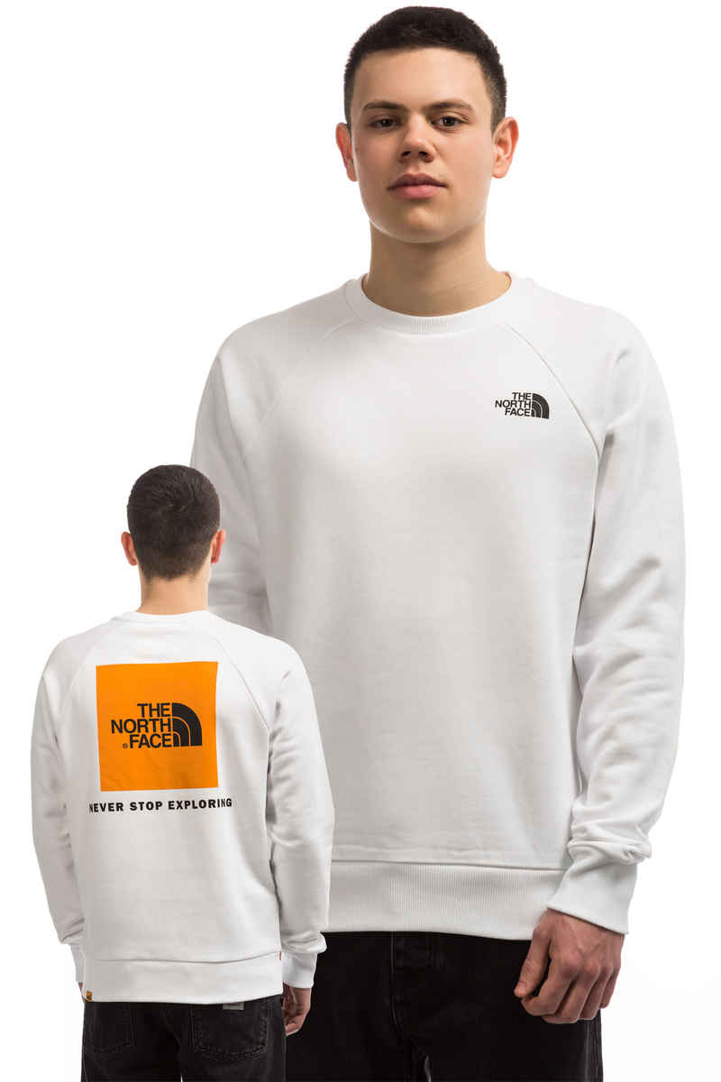 The North Face Raglan Red Box Sweatshirt (tnf white flame orange)
