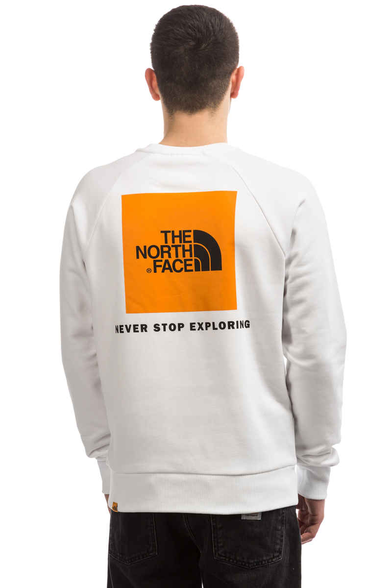 The North Face Raglan Red Box Sweatshirt (tnf white flame orange)