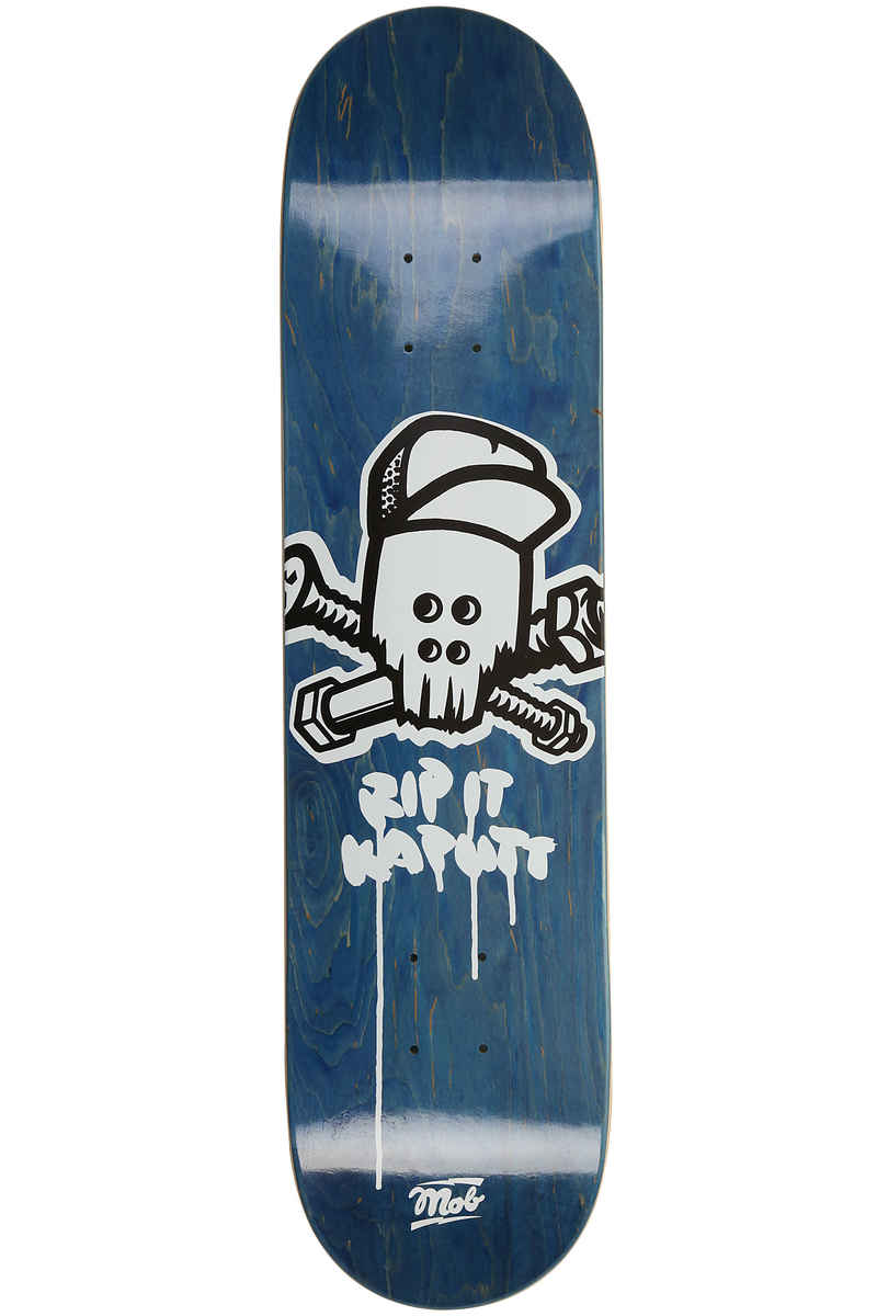 MOB Skateboards Metal Skull 7.625" Planche Skate (blue veneer)