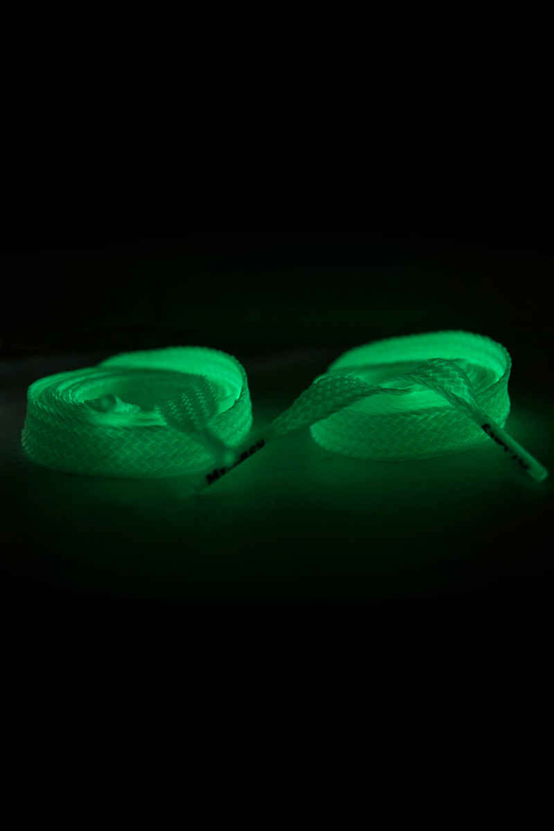 Mr. Lacy Flatties Glow In The Dark Schnürsenkel (white green)