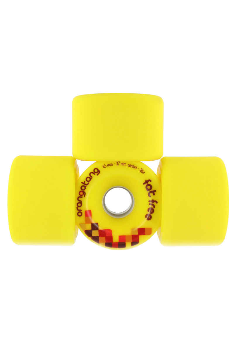 Orangatang Fat Free Rollen (yellow) 4er Pack 65mm 86A