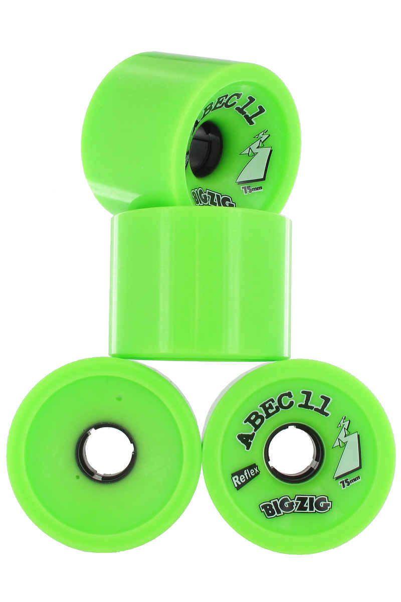 ABEC 11 Retro Big Zigs Wheels (lime) 4 Pack 75mm 80A