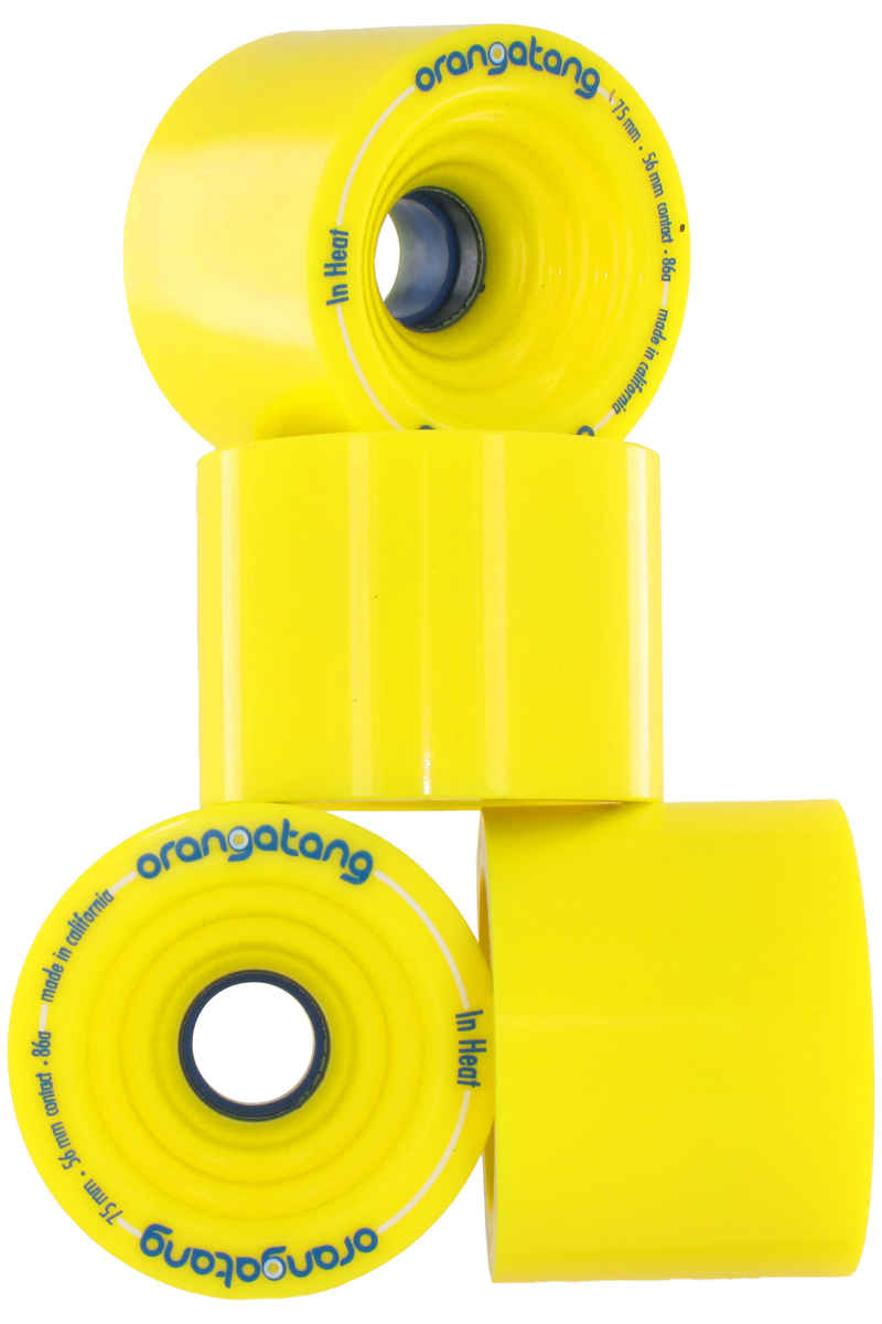 Orangatang In Heat 75mm 86A Rollen (yellow) 4er Pack