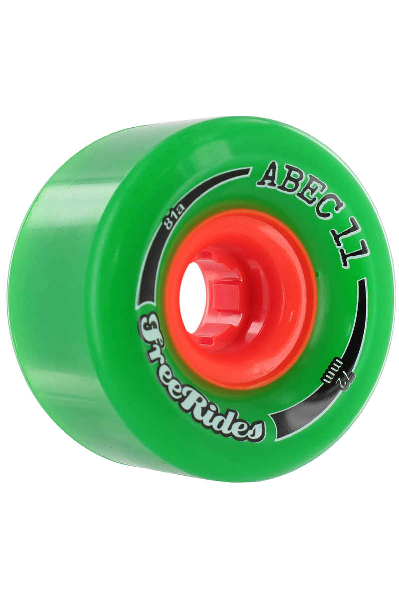 ABEC 11 Classic Freeride 72mm 81A Wheels (green) 4 Pack