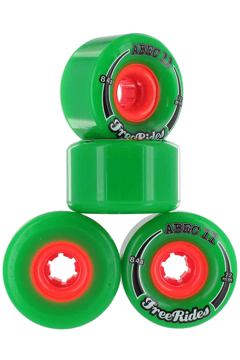 ABEC 11 Classic Freeride 72mm 84A Rollen (green) 4er Pack