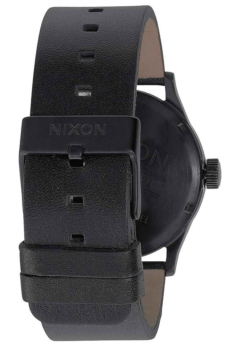 Nixon The Sentry Leather Watch (all black)