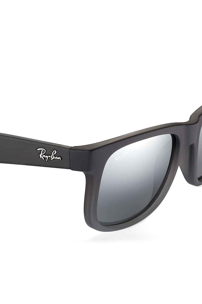 Ray-Ban Justin Sunglasses 55mm (rubber grey silver mirror)