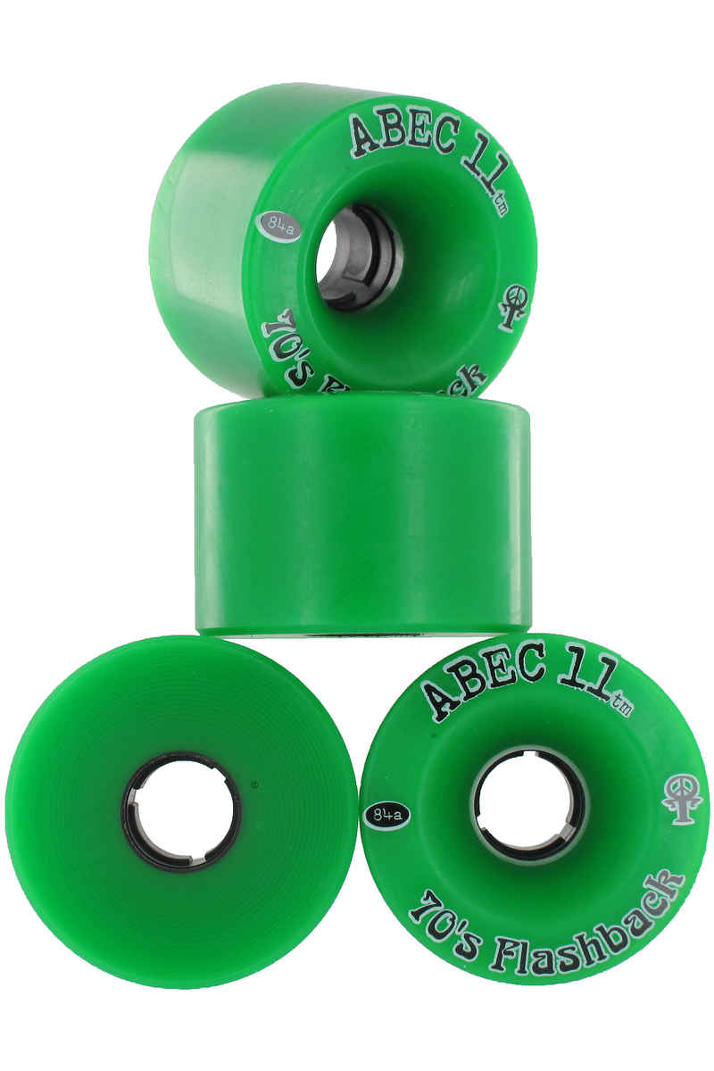ABEC 11 Flashbacks 70mm 84A Roue (green) 4 Pack