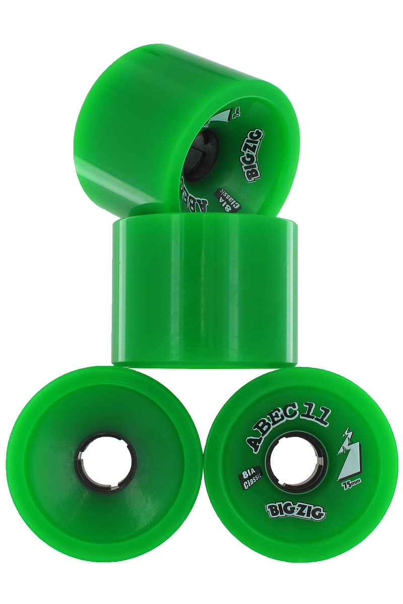 ABEC 11 Big Zigs Classic 75mm 81A Roue (green) 4 Pack