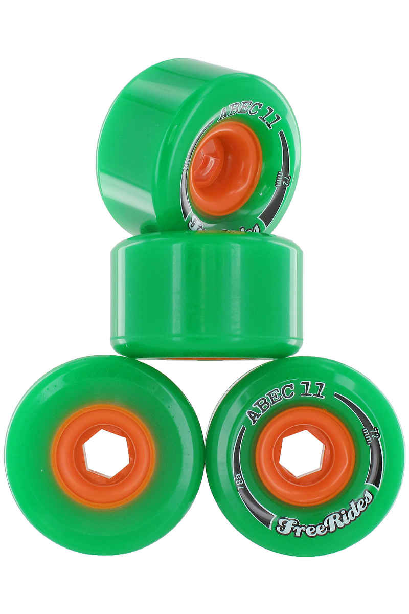 ABEC 11 Classic Freeride 72mm 78A Rollen (green) 4er Pack
