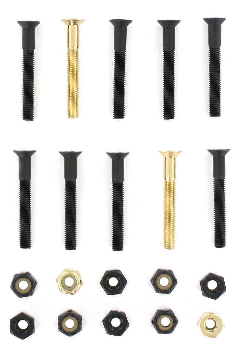 SK8DLX Nuts & Bolts Gold 1 1/2" Kit di montaggio Testa svasata Intaglio a croce