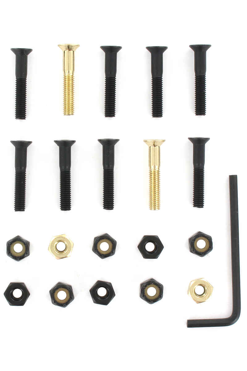 SK8DLX Nuts & Bolts Gold 1 1/8" Allen Set de vis (black gold) Flathead (tête fraisée) allen