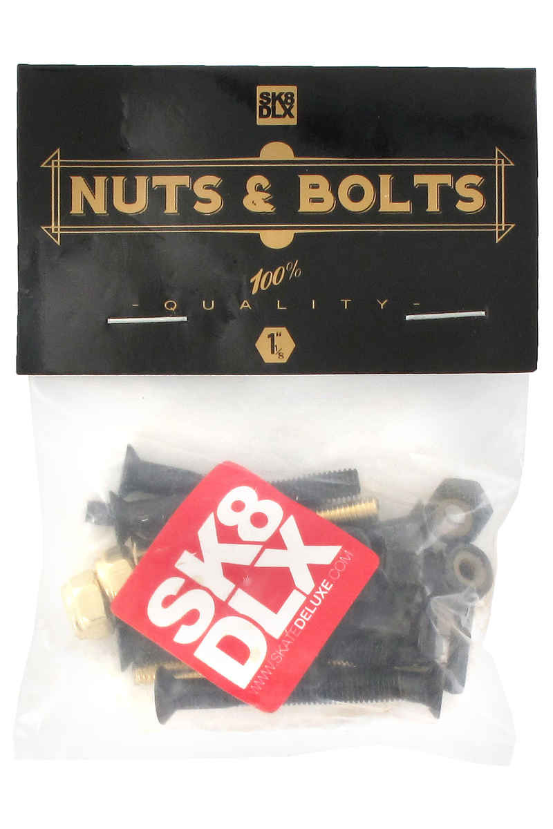 SK8DLX Nuts & Bolts Gold 1 1/8" Allen Set de vis (black gold) Flathead (tête fraisée) allen