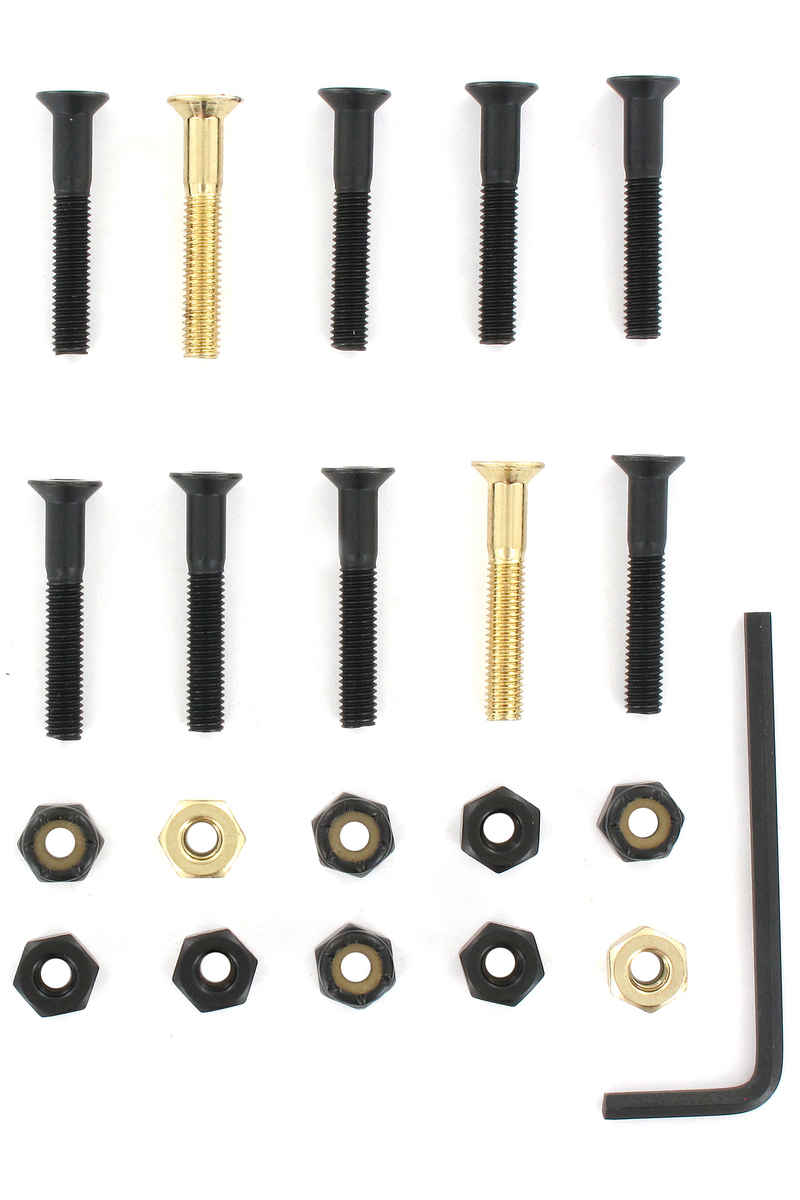 SK8DLX Nuts & Bolts Gold 1 1/4" Set de vis (black gold) Flathead (tête fraisée) allen