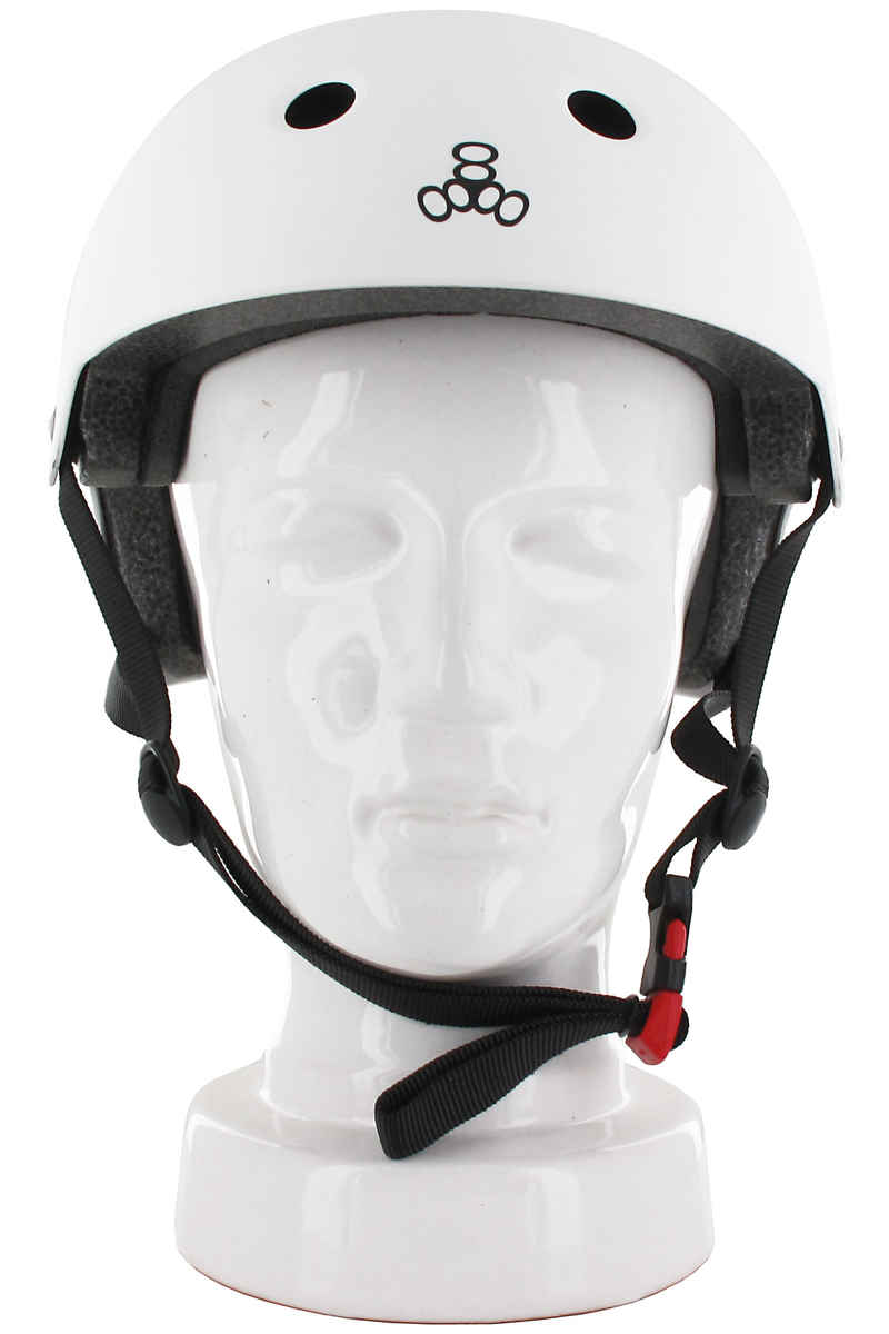 Triple Eight Dual Certified Brainsaver Casque (white rubber)