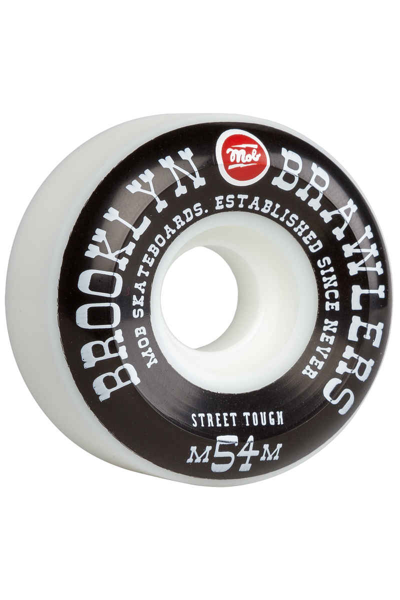 MOB Skateboards Brooklyn Brawlers 54mm Rollen (white black) 4er Pack
