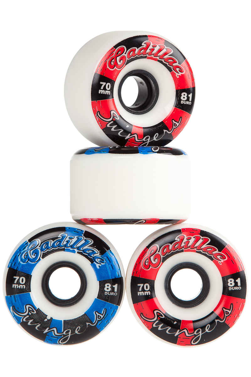 Cadillac Wheels Swingers Wiel (white) 4 Pack 70mm 81A