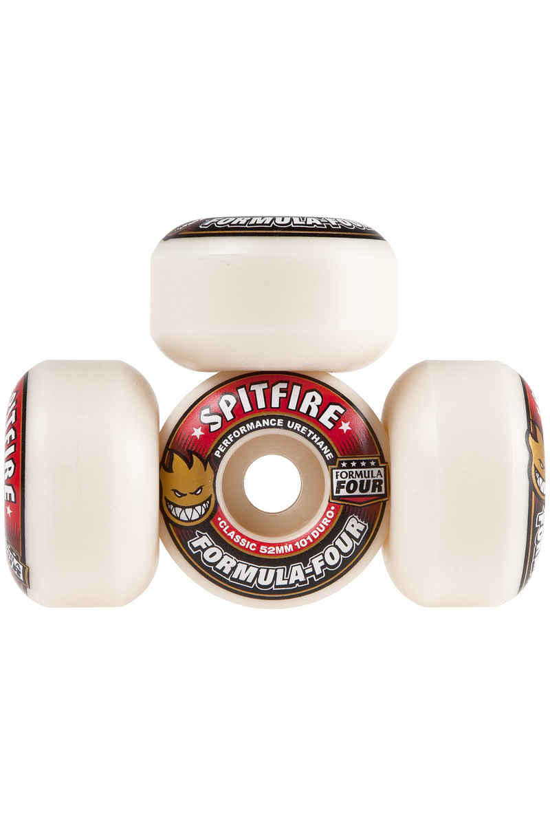 Spitfire Formula Four Classic Wiel (white red) 52mm 101A 4 Pack