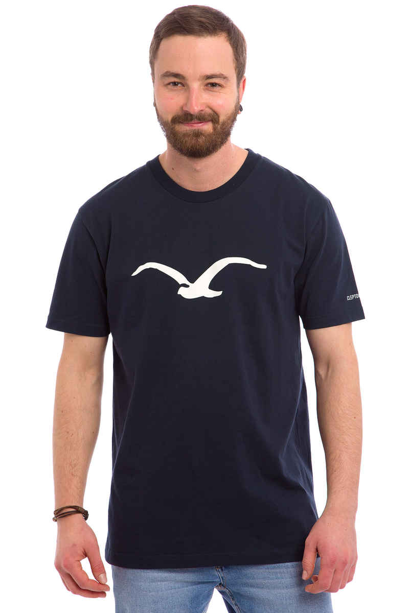 Cleptomanicx Möwe T-Shirt (dark navy)