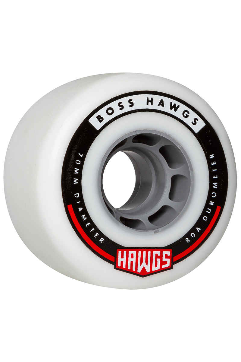 Hawgs Boss Wheels (white grey) 4 Pack 70mm 80A