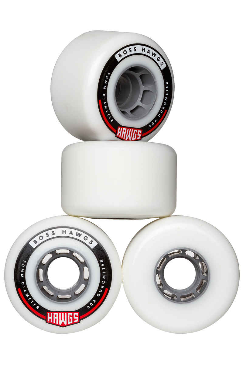 Hawgs Boss Wheels (white grey) 4 Pack 70mm 80A