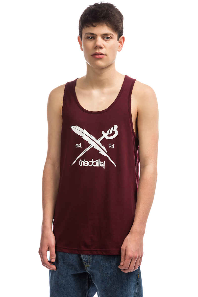 Iriedaily Daily Flag Tank-Top (maroon melange)