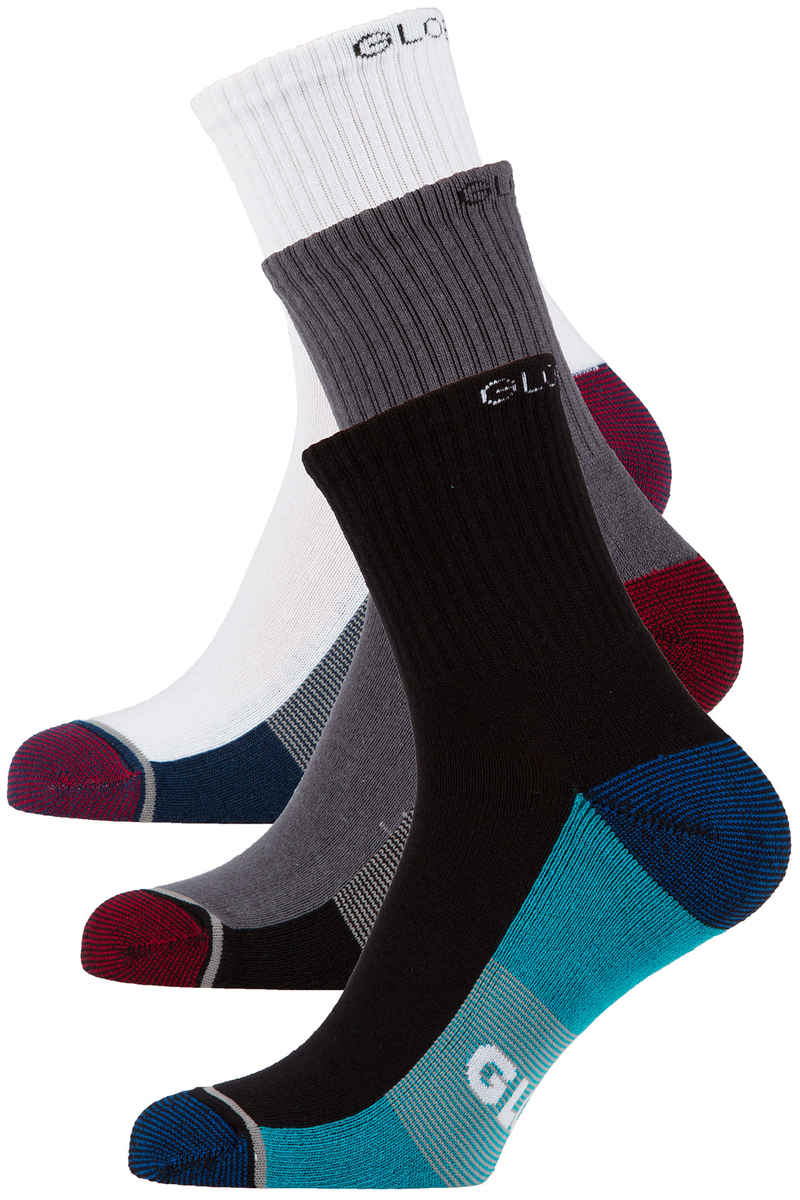 Globe Evan Chaussettes US 7-11 (white navy black) 5 Pack