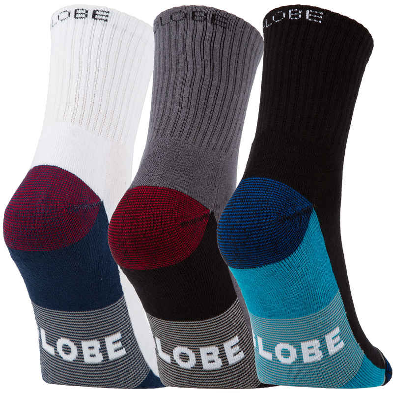 Globe Evan Chaussettes US 7-11 (white navy black) 5 Pack