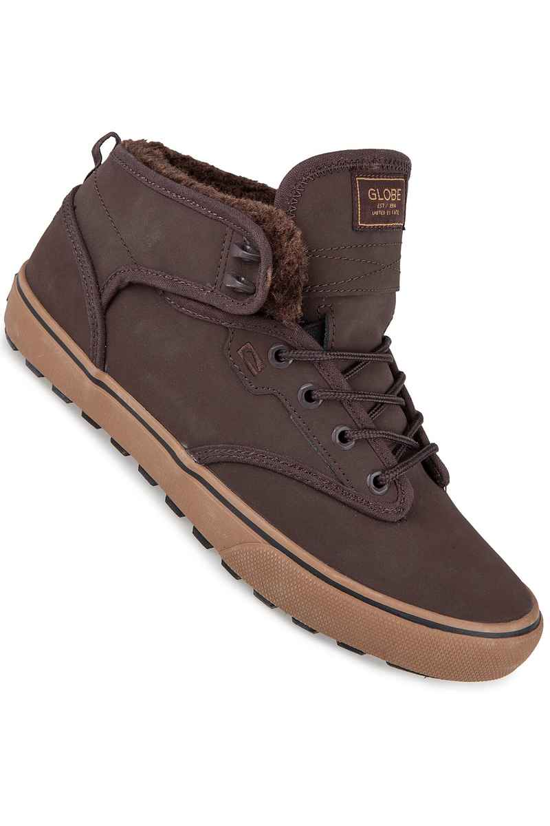 Globe Motley Mid Nubuck Shoes (brown brown fur)