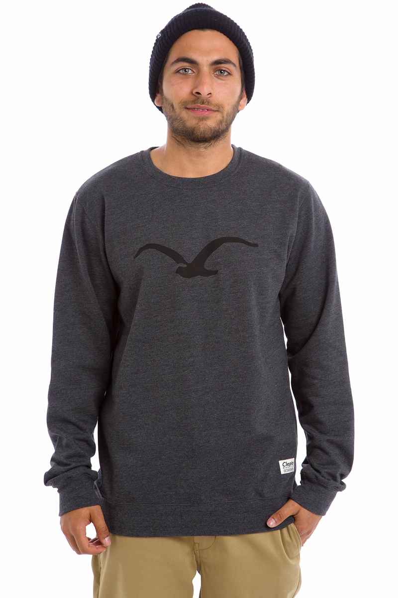 Cleptomanicx Möwe Sweatshirt (heather black)