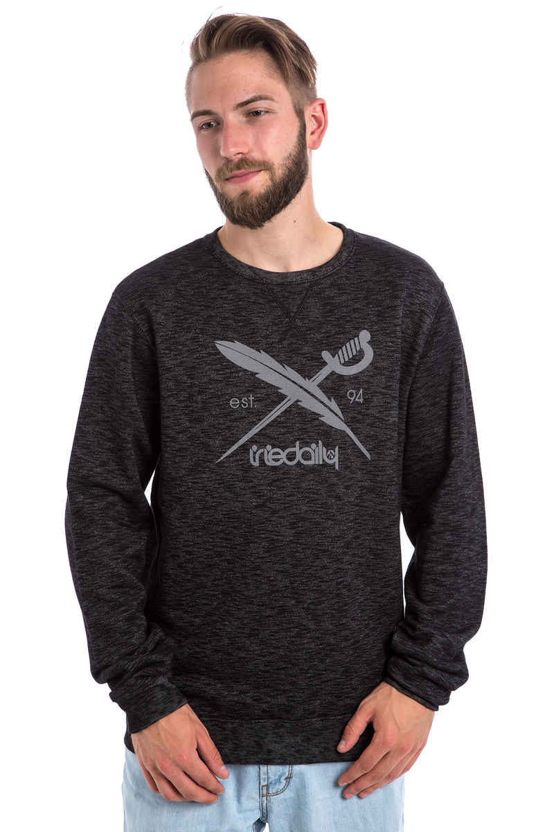 Iriedaily Slub Logo Sweatshirt (black melange)