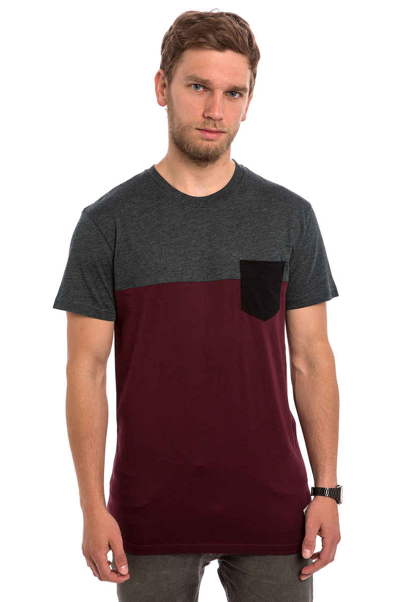 Iriedaily Block Pocket T-Shirt (anthracite red)