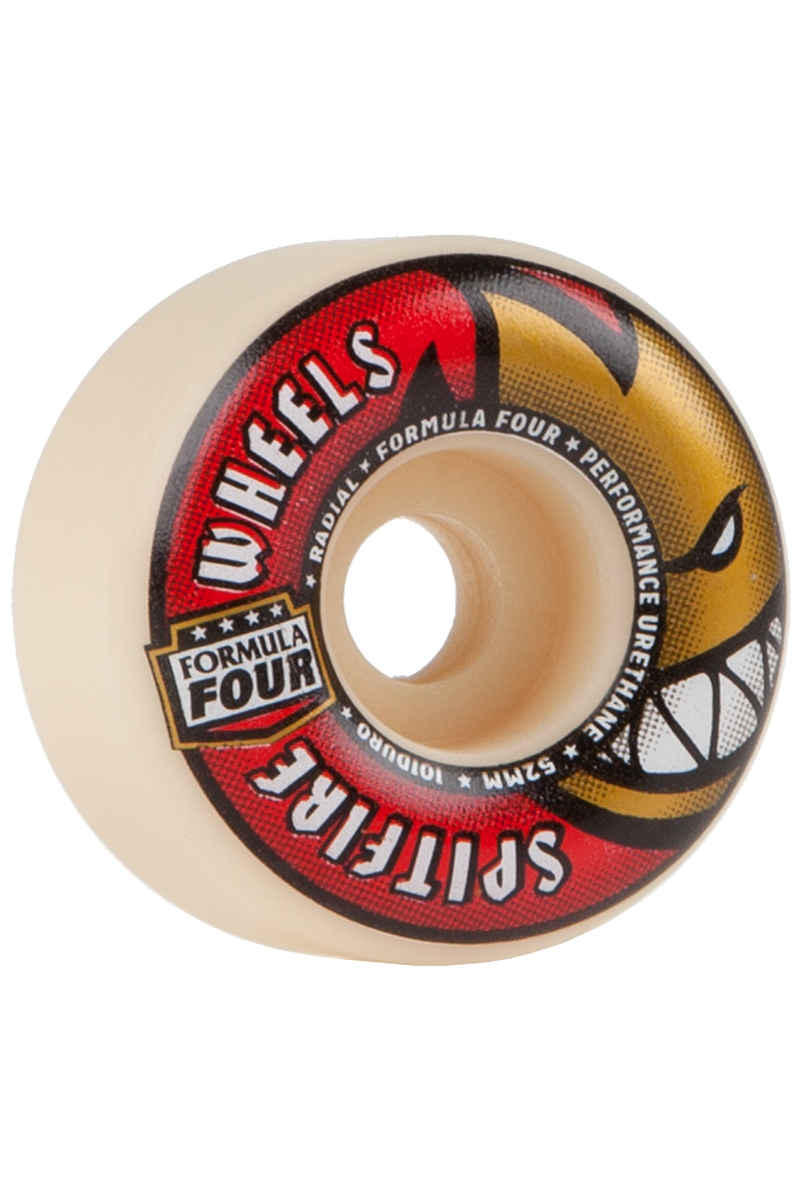 Spitfire Formula Four Radials Rollen (white red) 52mm 101A 4er Pack
