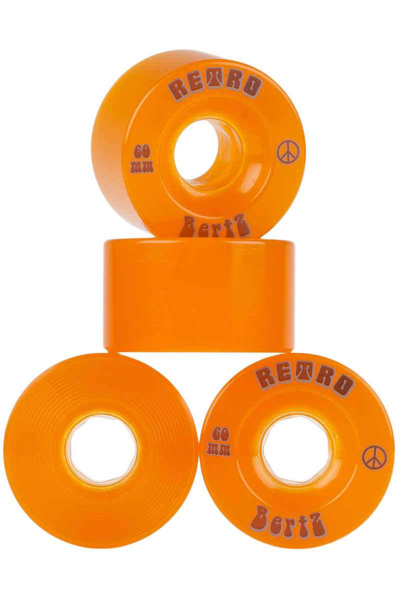 Retro BertZ 60mm 81A Rollen (orange) 4er Pack