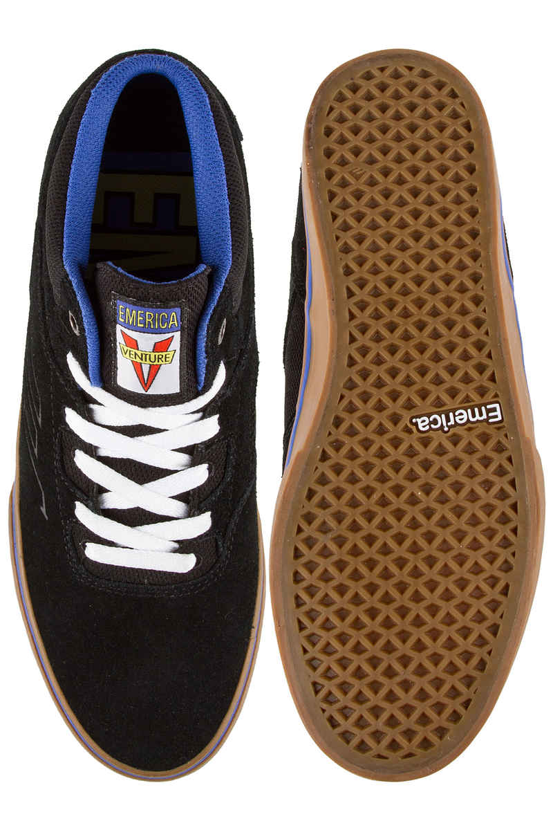 Emerica x Venture The Westgate Mid Vulc Suede Schuh (black blue)