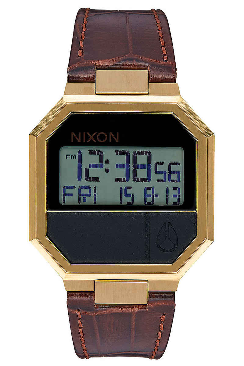 Nixon The Re-Run Leather Uhr (brown croc)