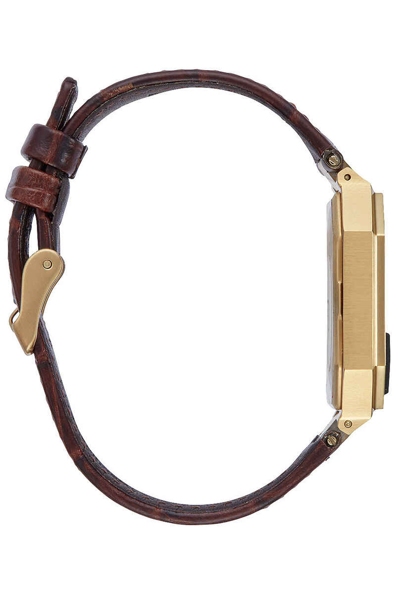 Nixon The Re-Run Leather Uhr (brown croc)