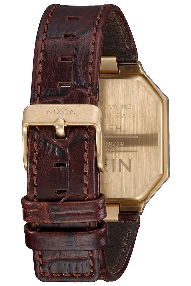 Nixon The Re-Run Leather Uhr (brown croc)