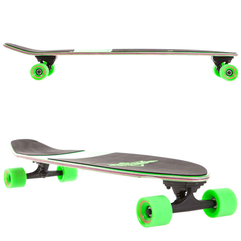 Dusters Demo GITD 38" (96cm) Komplett-Longboard (green pink)