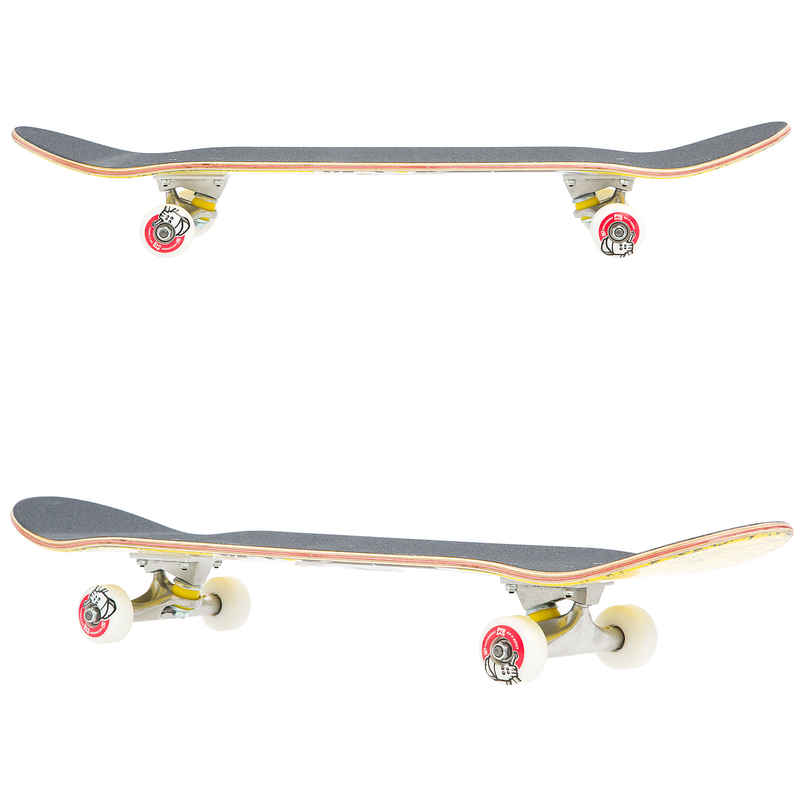 MOB Skateboards Skull Stencil 7.625" Complete-Skateboard (yellow)