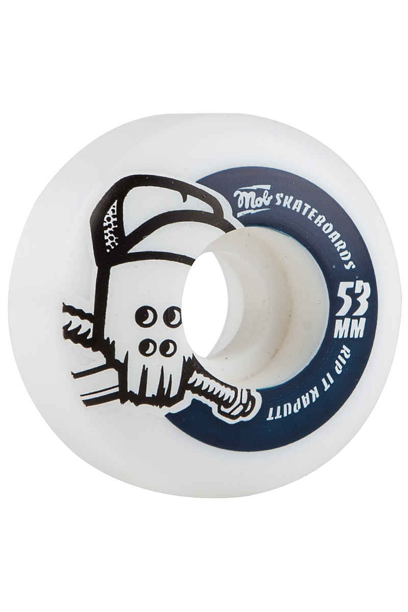 MOB Skateboards Skull Rollen (white blue) 53mm 100A 4er Pack