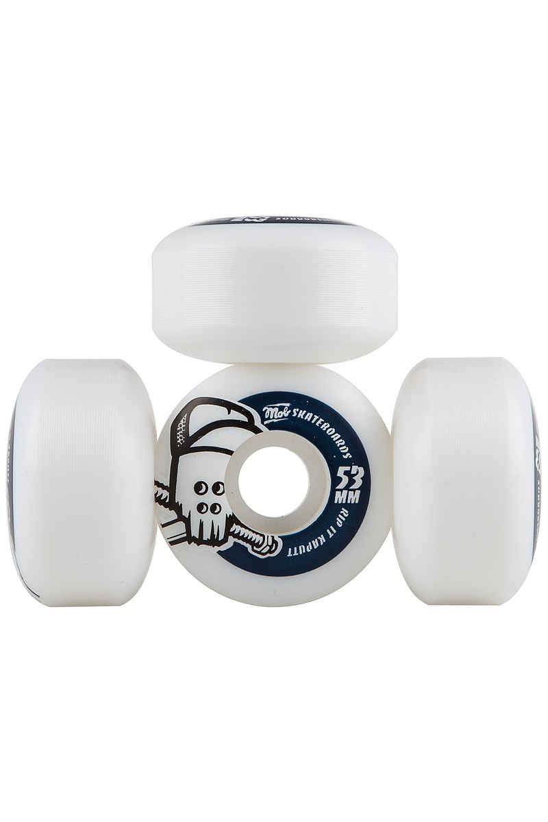 MOB Skateboards Skull Rollen (white blue) 53mm 100A 4er Pack