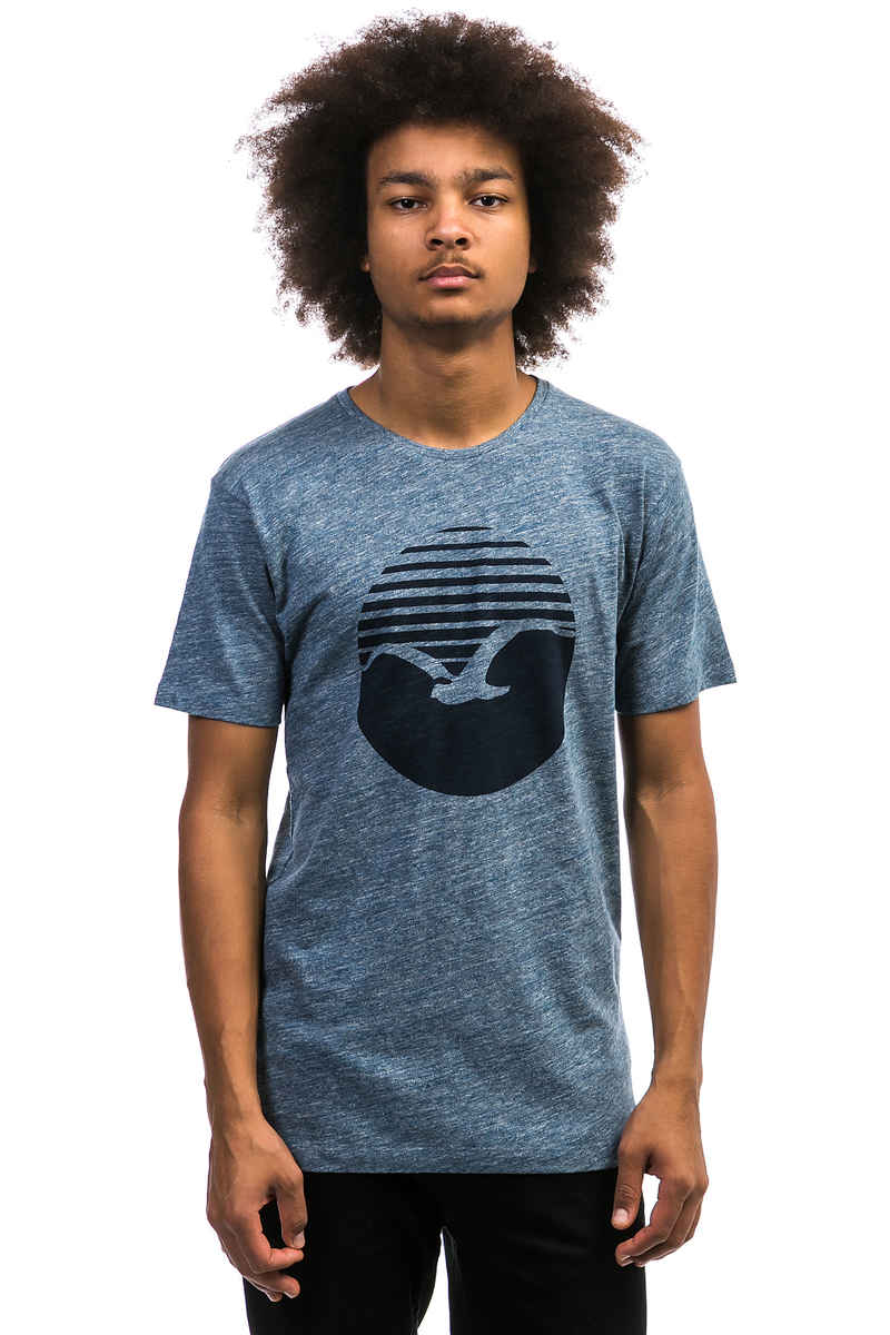 Cleptomanicx Vintage Print T-Shirt (vintage blue)