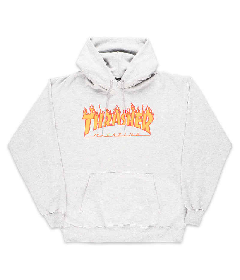 Thrasher Flame Hoodie (heather grey)