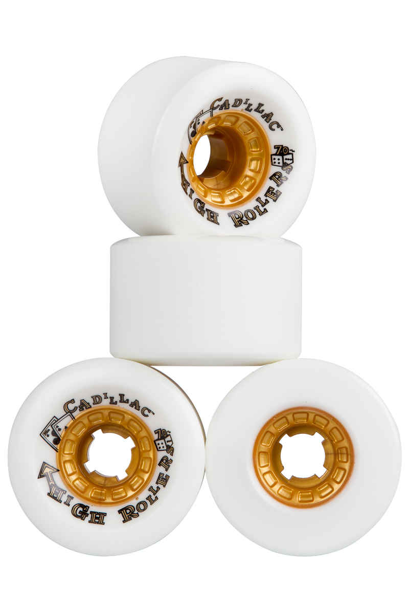 Cadillac Wheels High Rollers Wheels (white) 4 Pack 70mm 79A
