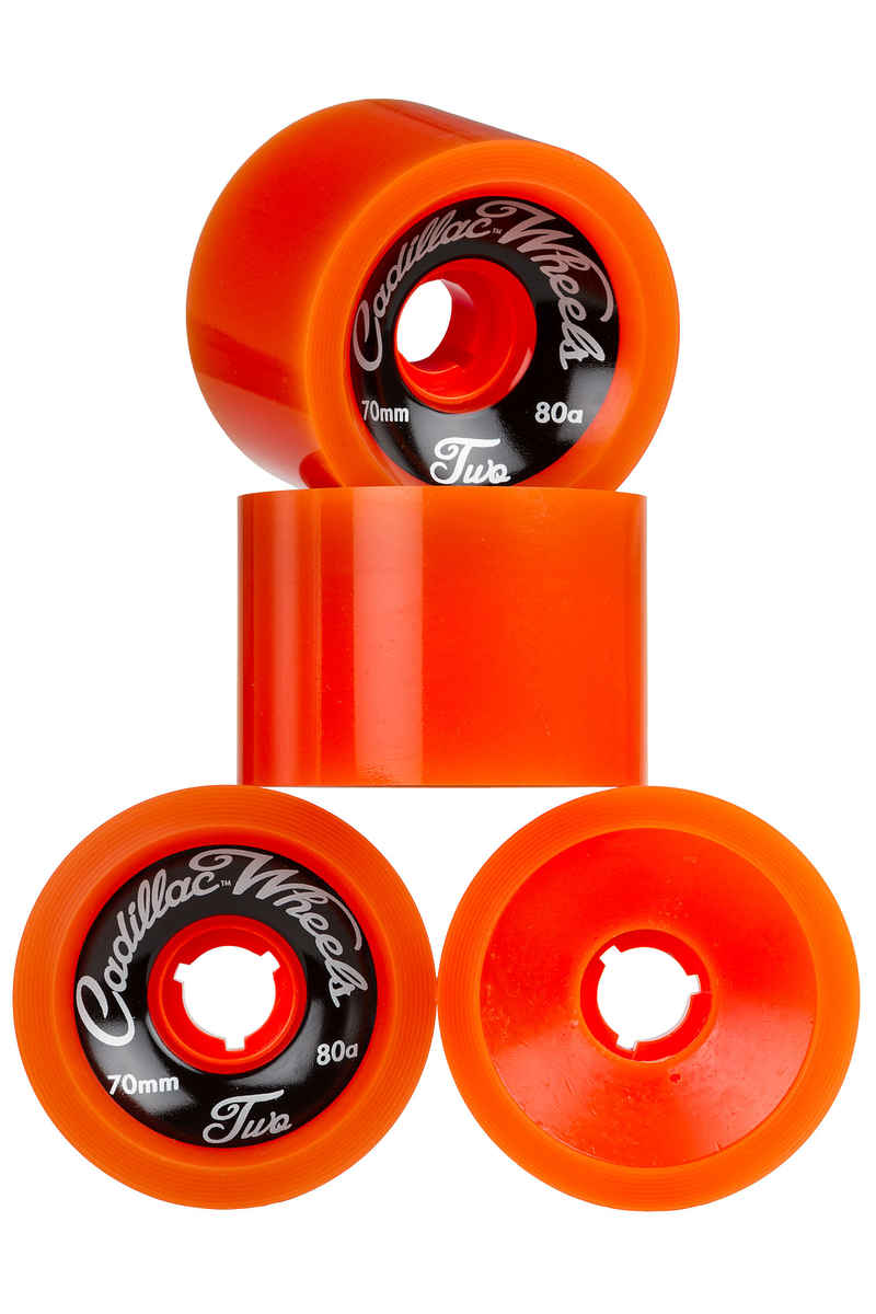 Cadillac Wheels Classic Two Wiel (orange) 4 Pack 70mm 80A