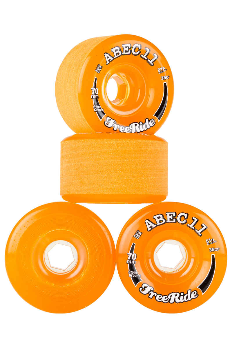 ABEC 11 Classic Freeride Wheels (amber) 4 Pack 70mm 81A